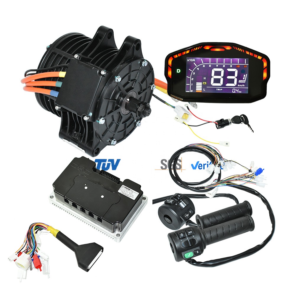 Mid Drive Motor Kit 72V 3000W - MOTOR PMSM 내부 로터 중앙 구동