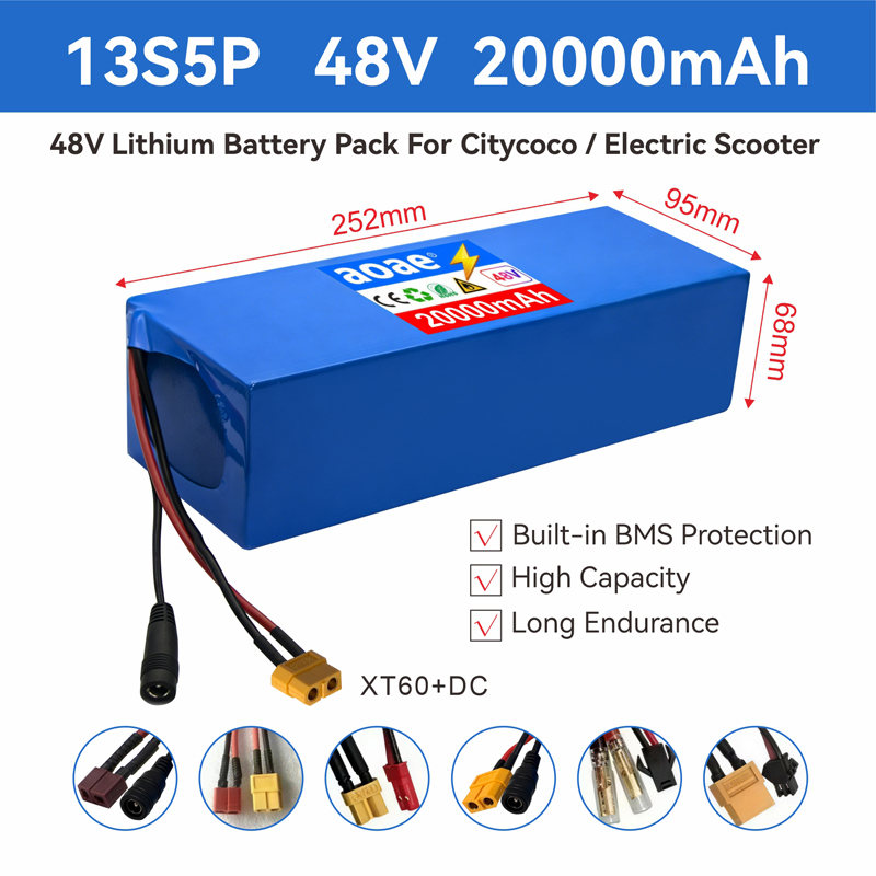60V 30Ah Electric Scooter Battery - 48V 전기 스쿠터 배터리 13S5P 20Ah
