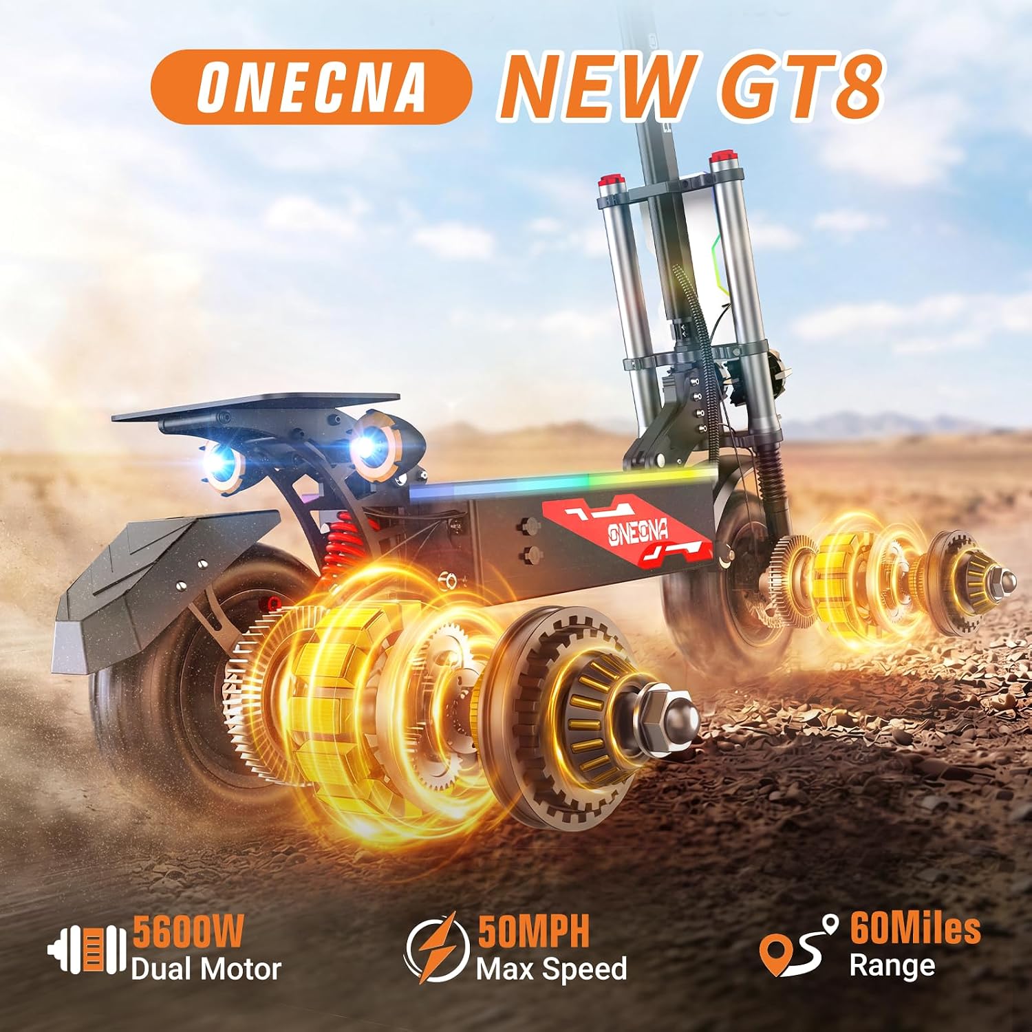 ONECNA NEW GT8PRO 성인용 전기 스쿠터,  - 60V 5600W Dual Motor Electric Scooter 리뷰 및 가격